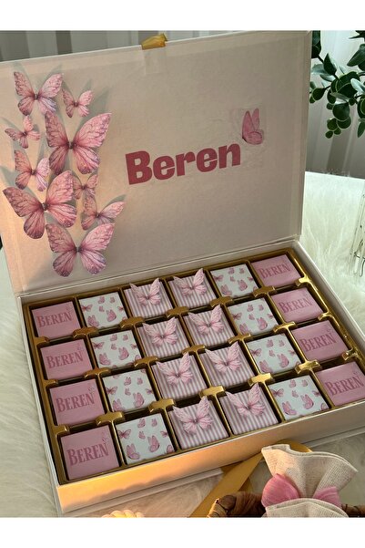 MutluAnHediyeleri Kelebek konseptli kutulu çıkolata (48 adet)