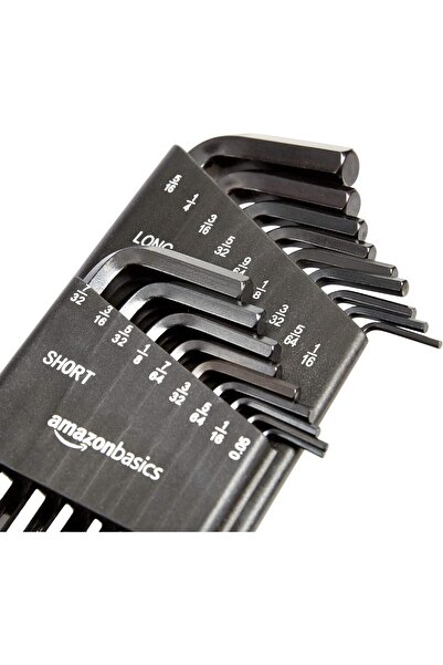 Amazon basics Allen Wrench/Hex Key Set with SAE/Metric Sizes and 2 Storage Cases, 36-Piece