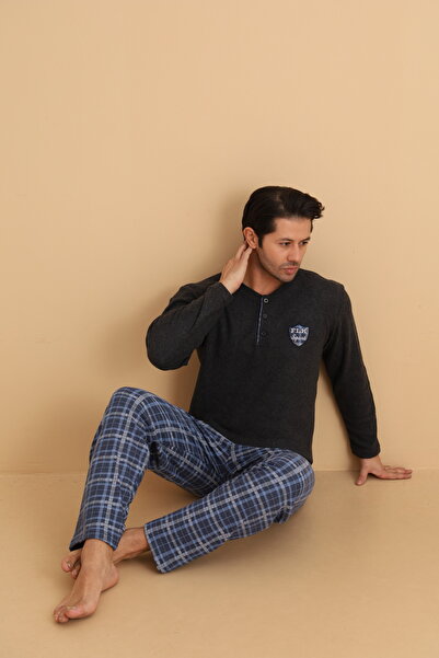 Wordex Flkn 7015 Interlock Winter Plaid Pajama Men's Pajama Set