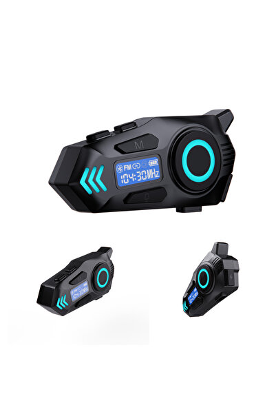 Pell Çift Yönlü Intercom Motosiklet Kask Kulaklığı, Bluetooth Gürültü Azaltıc...