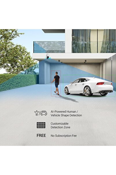EZVIZ C8c 4MP (2K) Outdoor Wi‑Fi Dome Camera — 360° Coverage, AI Human/Vehicle Detection, Auto-