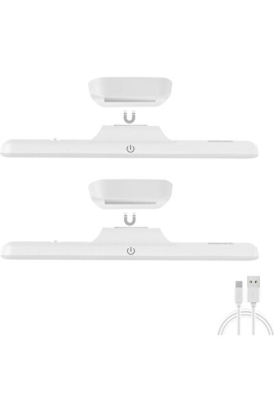 Generic SKY-TOUCH Rechargeable LED Under-Cabinet Light Strip, 2pcs 30×3.8×5 cm, White