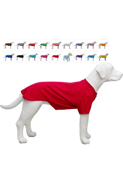 OEM Haină pentru câini Lovelonglong, mărimea XS, basic, bumbac, roșie