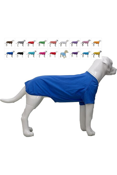 OEM Haină Lovelonglong pentru câini, mărimea M, pentru câini de talie medie, de bază, bumbac, albastră