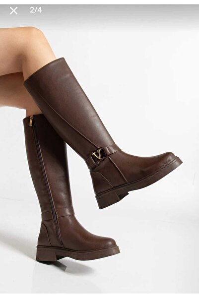 Bİ&CO γυναικεία μαύρα δερμάτινα μποτάκια με αγκράφα