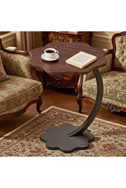 Ch Modern rose-designed curved serving and coffee table for homes and offices