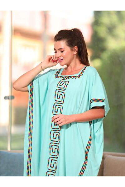 AFandina Butterfly jalabiya with elegant colorful embroidery, free size er-0110