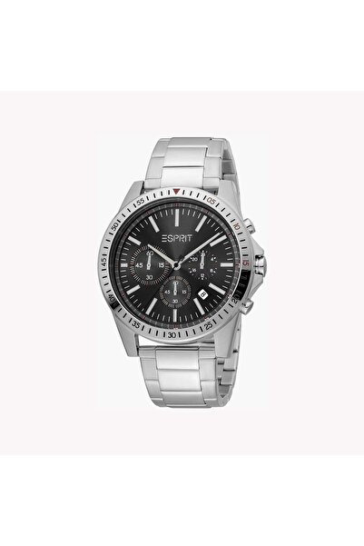 Esprit Men's Silver Stainless Steel Watch, Black Dial | Es1g008m0025