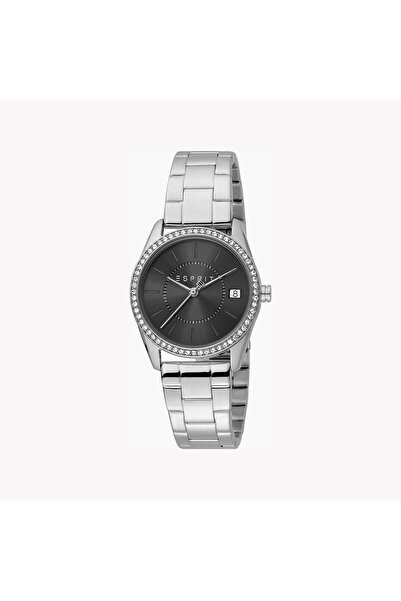 Esprit Women's Silver Stainless Steel Watch, Black Dial | Es1l091m0015