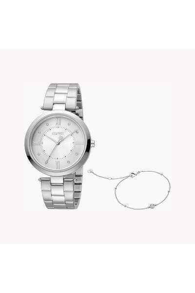 Esprit Women's Silver Stainless Steel Watch, Silver Dial | Es1l196m0035