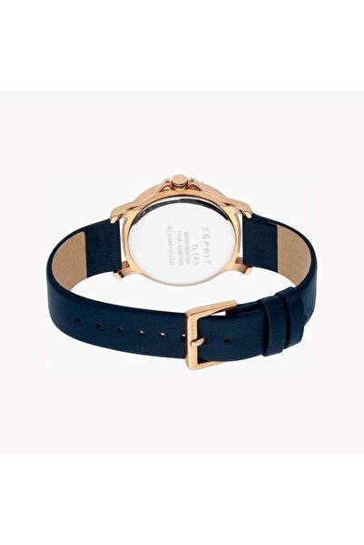 Esprit Women's Blue Leather Watch, Silver Dial | ES1L143L0045