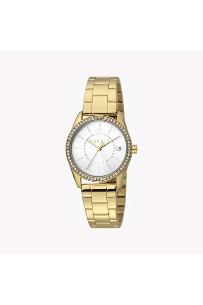 Esprit Women's Gold Stainless Steel Watch, Silver Dial | ES1L195M0085