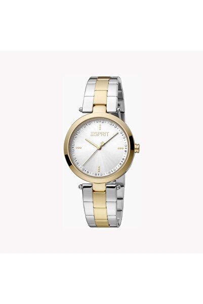 Esprit Women's Silver & Gold Stainless Steel Watch, Silver Dial | Es1l119m0045