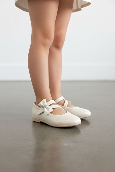 Görkem bebe ayakkabı ve tekstil Girl's Velcro Non-Slip Sole Ballerinas