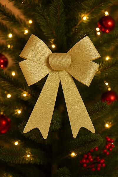 Jumbo Christmas Decorative Glitter Bow 32cm