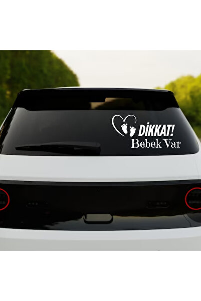 Lion Baskı ve Organizasyon Dikkat! Bebek Var Araba Sticker – Cam Uyarı Etiketi