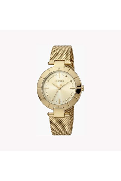 Esprit Women's Gold Stainless Steel Watch, Champagne Dial | Es1l104m0035