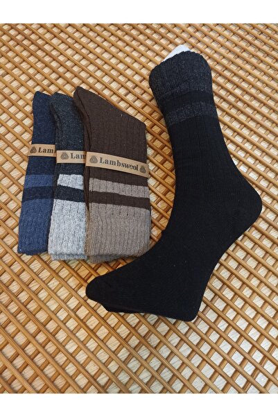 Rocks For Lambswool Patterned 4-Piece Men's Socks