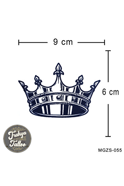 Trakya Tattoo Yarı Kalıcı Dövme Kral Tacı Geçici Dövme