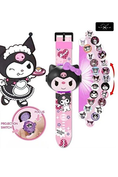 Generic Melody Kuromi Cinnamorol 3D Luminous Projection Digital Kid Watch