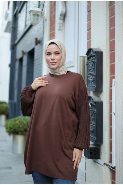 NEW DAĞ Balloon Sleeve Glitter Oversized Tunic