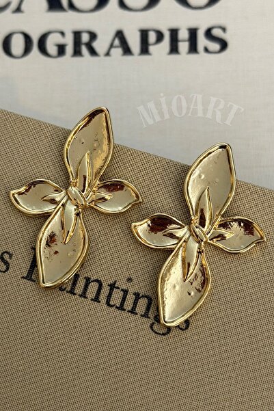 MioArt Women Vintage Metal Flower Earrings