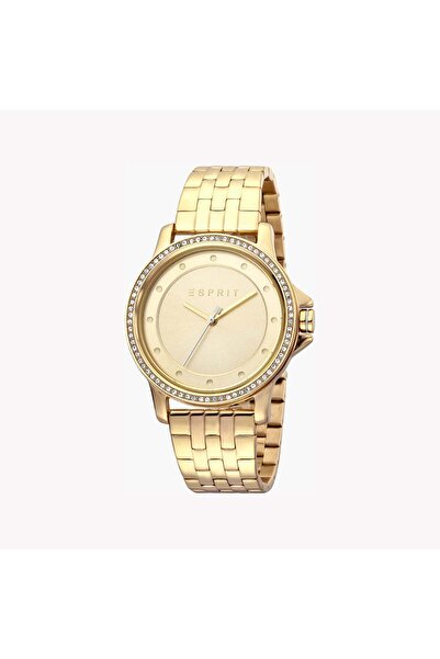 Esprit Women's Gold Stainless Steel Watch, Champagne Dial | Es1l186l0015