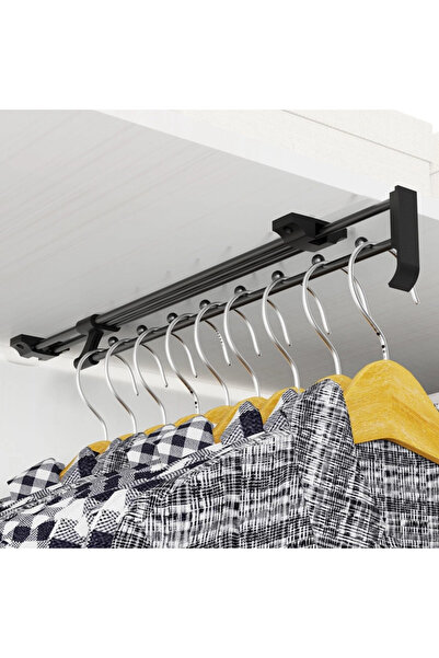 OEM Suport de haine extensibil Aresvrgo, reglabil, tip bară telescopică, 30 c...