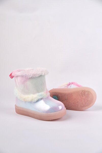 Vicco Peli Işıklı Kürklü Kız Çocuk Bot – Fermuarlı Anatomik Taban | 22-25 Numara