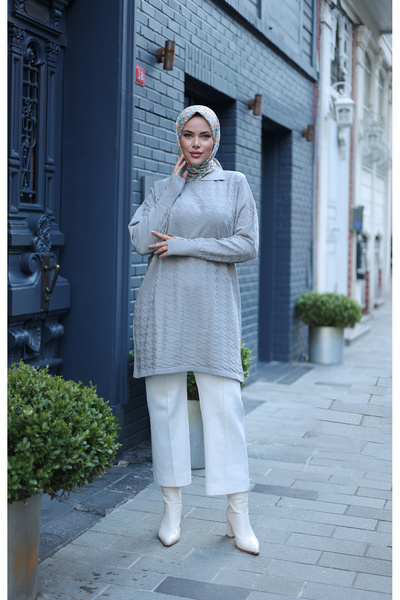 NEW DAĞ Τονίκ με γιακά από παλτό χήνας