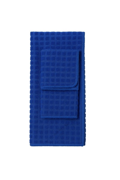 PUFO Set of 3 absorbent textile kitchen towels Pufo, ideal for drying dishes and cooking, blue