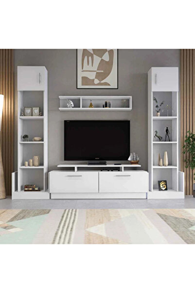 Stylish Home White wall-mounted TV cabinet - TV05