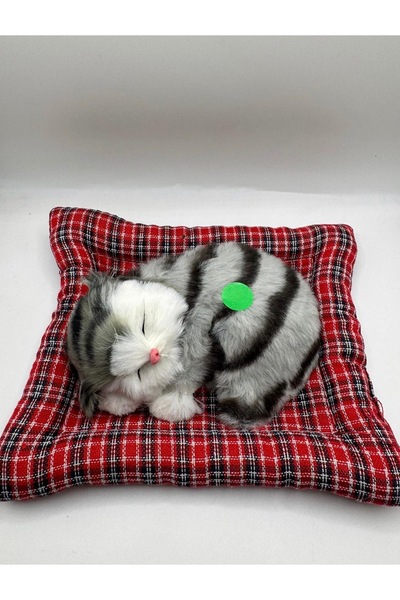 Market GERÇEK GÖRÜNÜMLÜ UYUYAN KEDİ NEFES ALAN KEDİ OYUNCAĞI