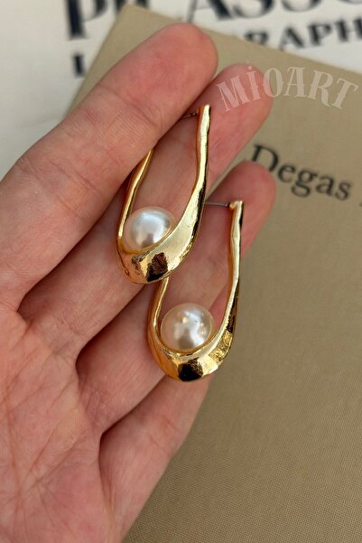 MioArt Women's Earrings Pearl Patterned