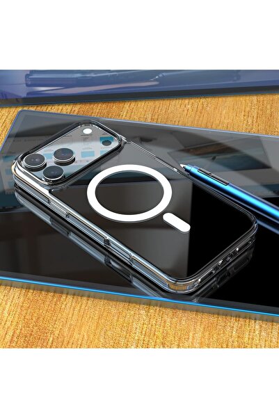 ABK POINT iPhone 17 Pro Clear Magnetic Slim Case - Shockproof, Camera & Lens Protection, MagSafe Com