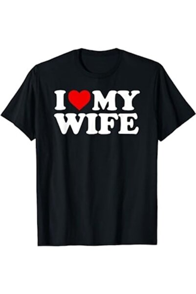 OEM γυναικείο ζευγάρι T-shirt, χειροποίητο βινύλιο εξατομικευμένο "I LOVE MY ...