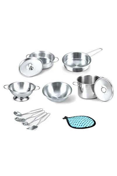 Toybox Toy Box Stainless Steel Children's Kitchen Playset Pretend Play Kitchen Set