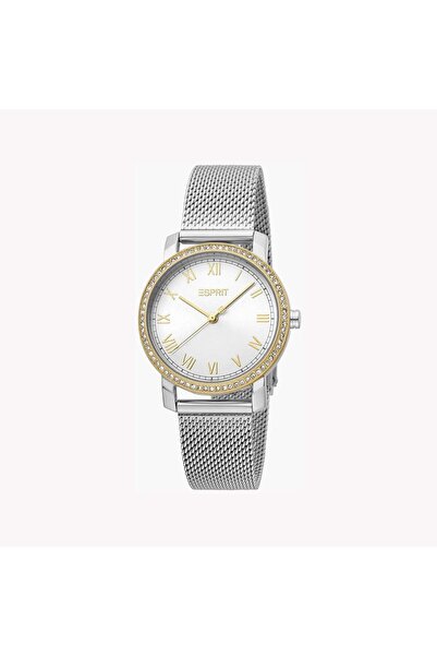 Esprit Women's Silver & Gold Stainless Steel Watch, Silver Dial | Es1l119m0045
