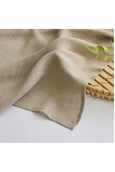 OEM Set of 2 MIULEE Curtains, with Rings, Semi-Transparent, 140 x 230 cm, Light Brown