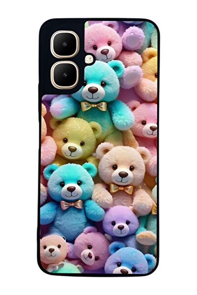 Aksel Kılıf متوافق مع Infinix Smart 10 مطبوع ، أسود غير لامع، سيليكون ناعم، و...