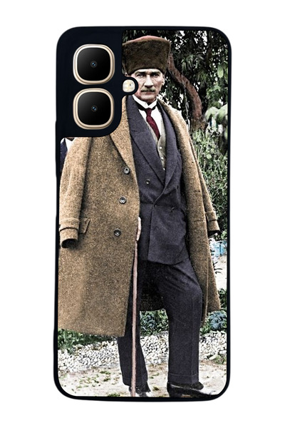 Aksel Kılıf متوافق مع Infinix Smart 10 مطبوع ، أسود غير لامع، سيليكون ناعم، و...