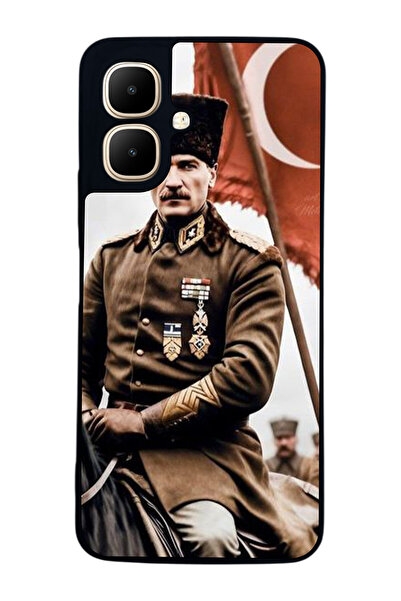 Aksel Kılıf متوافق مع Infinix Smart 10 مطبوع ، أسود غير لامع، سيليكون ناعم، و...