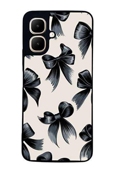 Aksel Kılıf متوافق مع Infinix Smart 10 مطبوع ، أسود غير لامع، سيليكون ناعم، و...