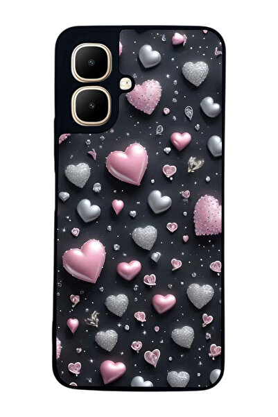 Aksel Kılıf متوافق مع Infinix Smart 10 مطبوع ، أسود غير لامع، سيليكون ناعم، و...