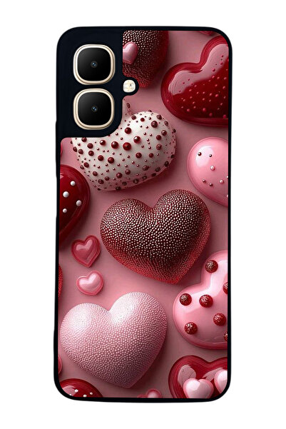 Aksel Kılıf متوافق مع Infinix Smart 10 مطبوع ، أسود غير لامع، سيليكون ناعم، و...