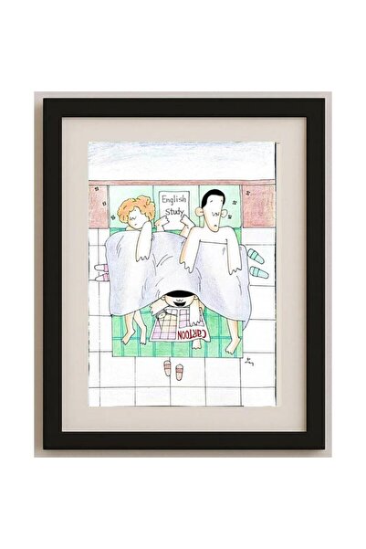 karikatural Shangjun 29x21cm Orijinal Karikatür Tablo