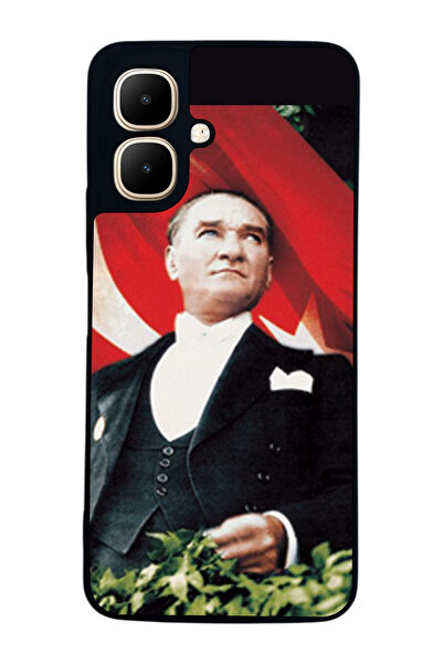 Aksel Kılıf متوافق مع Infinix Smart 10 مطبوع ، أسود غير لامع، سيليكون ناعم، و...