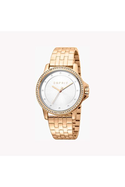 Esprit Women's Rose Gold Stainless Steel Watch, Silver Dial | Es1l192m0015