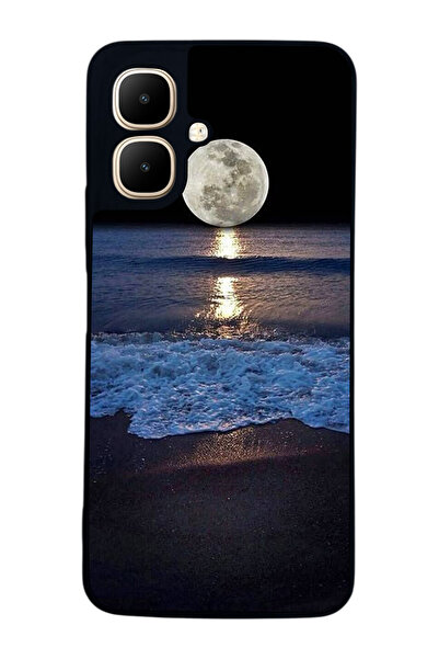 Aksel Kılıf متوافق مع Infinix Smart 10 مطبوع ، أسود غير لامع، سيليكون ناعم، و...