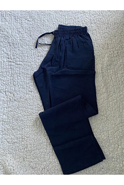 DÜVEN Modal Lightweight, Soft, Silky Textured Navy Blue & Khaki Color 2-Piece Men's Pants Pajama Bottoms